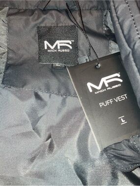 Mark Russo puffer vest, NWT , L men’s, gray